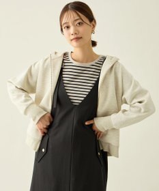 ANY L ラメダンボールダブルジップパーカー