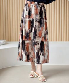 Tiaclasse 【洗える】ペイント柄スカート