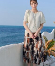 Tiaclasse 【洗える】ペイント柄スカート