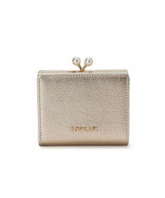 TOPKAPI 【TOPKAPI】シュリンクレザー パール がま口 二つ折り 財布