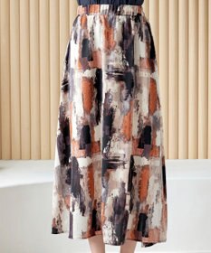 Tiaclasse 【洗える】ペイント柄スカート