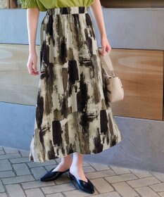 Tiaclasse 【洗える】ペイント柄スカート