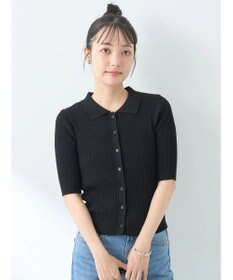 earth music&ecology リブコンパクトカーディガン