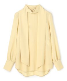 BEIGE， 【洗える】STOW / パフスリーブボウタイブラウス