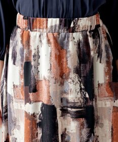 Tiaclasse 【洗える】ペイント柄スカート