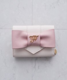 Maison de FLEUR バイカラーベルトリボンミニウォレット