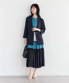 YECCA VECCA マルチカラーシャーリングワンピース