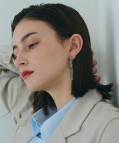 YECCA VECCA ノットボールチェーンピアス