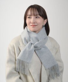 MOONBAT プラスムーンバット (+moonbat) カシミヤ100％無地マフラー 洗える 190㎝×30㎝