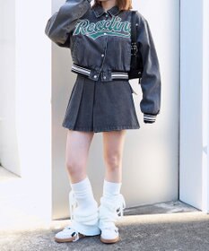 WEGO スタジアムロゴデニムショートスタジャン