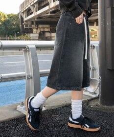 WEGO ウエストドロストダブルニーバギーハーフパンツ