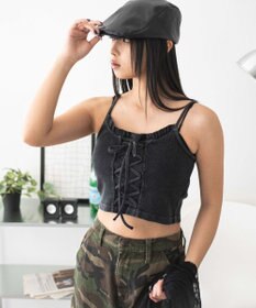 WEGO レースアップデザインキャミ