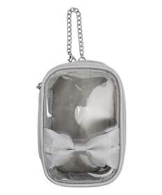 WEGO 【痛バ＆推し活グッズ】ダブルリボンサテンぬいポーチ