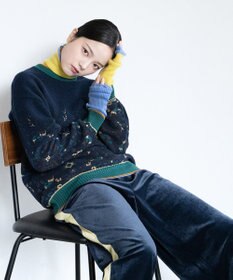 COQ FOREST MEMORY 花柄プルオーバーニット