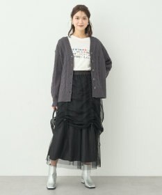 earth music&ecology ２ｗａｙドロストチュールスカート