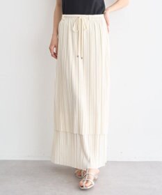 earth music&ecology プリーツレイヤードライクスカート