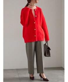 Te chichi ダブルフェイスフェザーカーディガン