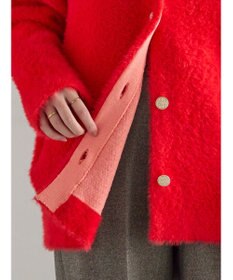 Te chichi ダブルフェイスフェザーカーディガン