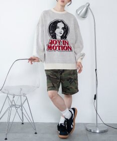 WEGO 【洗える】グラフィックニットBIGプルオーバー