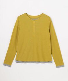 ANY L フェイクレイヤードヘンリーネックプルオーバー