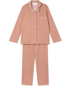 une nana cool 【綿混】ソフトコットンリブ 長袖開襟パジャマ MADE WITH LIBERTY FABRIC