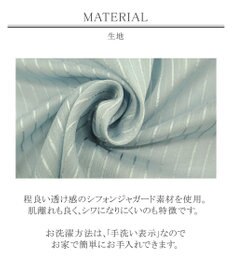 Tiaclasse 【洗える】大人上品なシフォンジャガードフリルカラーブラウス