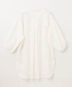 ANY 【洗濯機可】エンブロイダリー スキッパーチュニックブラウス