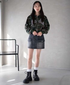 WEGO ヴィンテージウォッシュカーゴミニスカート