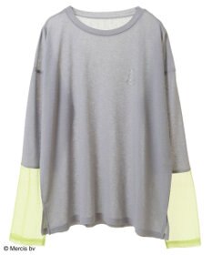 Green Parks Ｍｉｆｆｙ／袖配色シアーープルオーバー