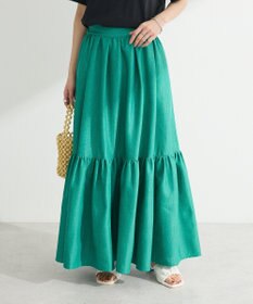 Green Parks ・ＥＬＥＮＣＡＲＥ　ＤＵＥ　リネンライクティアードスカー