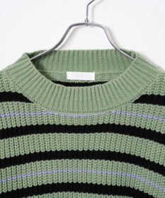 WEGO ボーダーショートニットプルオーバー