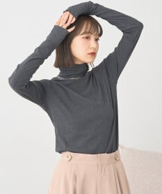 earth music&ecology リブタートルネックプルオーバー