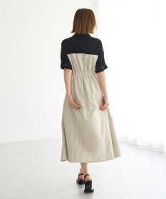 YECCA VECCA ハーフスリーブベアドッキングワンピース