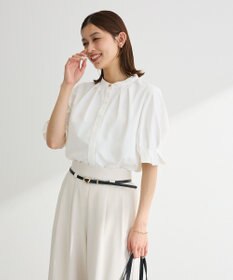 Green Parks タックショートスリーブブラウス
