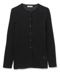 UNFILO シアーリブ ニットカーディガン