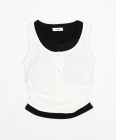 WEGO 【カップ付き】レイヤードデザインカップインタンク