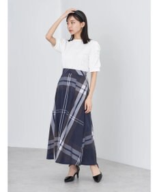 earth music&ecology ＢＩＧチェックフレアスカート