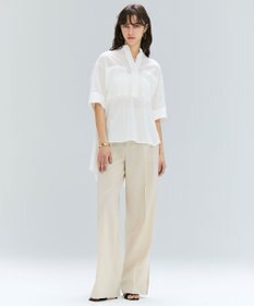 BEIGE， 【洗える/接触冷感/速乾/UVケア対応・Precious ９月号掲載】BATEAU / イージーウエストサイドスリットタックパンツ