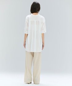 BEIGE， 【洗える/接触冷感/速乾/UVケア対応・Precious ９月号掲載】BATEAU / イージーウエストサイドスリットタックパンツ