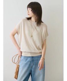 AMERICAN HOLIC 接触冷感フレンチスリーブニットプルオーバー