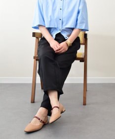 INTER-CHAUSSURES 【FABIO RUSCONI】スクエアトウワンストラップパンプス