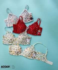 une nana cool 【MOOMIN × une nana cool 】 特別な日以外の364日つけたくなるブラ 364 レース