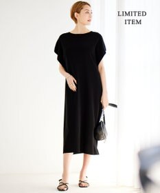 ICB 【WEB限定・洗える】ドライコットンアセテート  サイドスリットワンピース