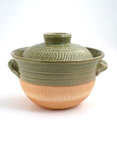 たち吉 【たち吉】伊賀飛びカンナごはん鍋（緑釉）〈１個〉伊賀焼