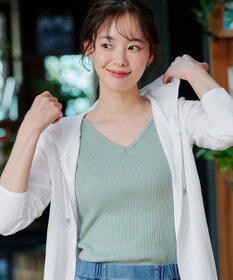 Tiaclasse L 【小倉優子さん着用】【洗える】サマーニットショートパーカー