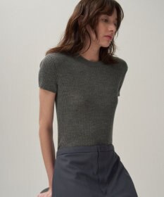ATON RAMIE WOOL RIB | ショートスリーブセーター