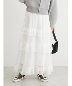 Green Parks ・ＥＬＥＮＣＡＲＥ　ＤＵＥ　シアーフリルティアードスカート