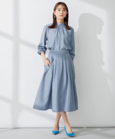 組曲 【セットアップ対応・前後着用可】ニュアンスシフォン ブラウス