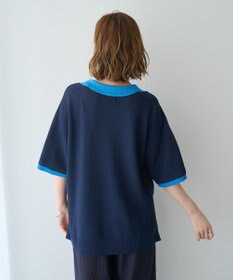YECCA VECCA 配色ワイドポロニット