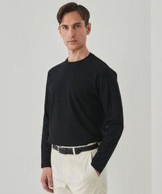 GOTAIRIKU ジャケットのインナーに最適【WEB&一部店舗限定】キレイ目 鹿の子 ビズ長袖Tシャツ